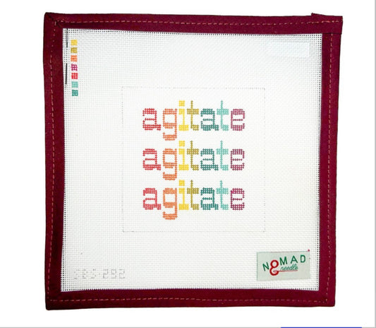 PREORDER Agitate Agitate Agitate Hand Painted Needlepoint Canvas