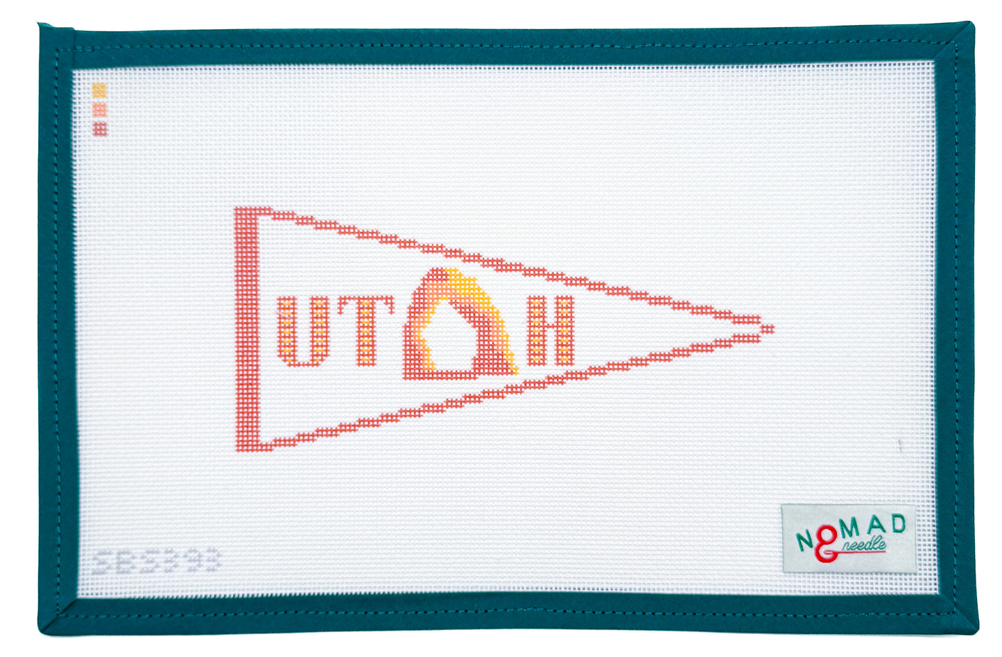 Utah Travel Pennant Needlepoint Canvas