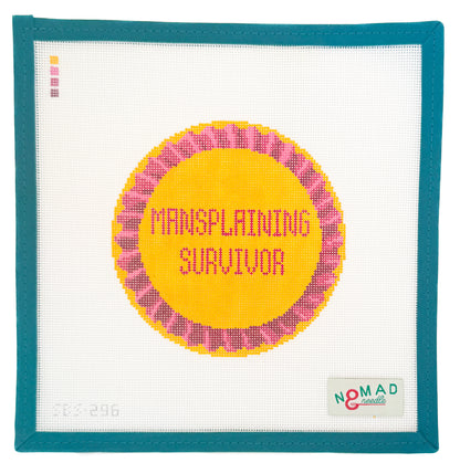 Mansplaining Survivor Needlepoint Canvas