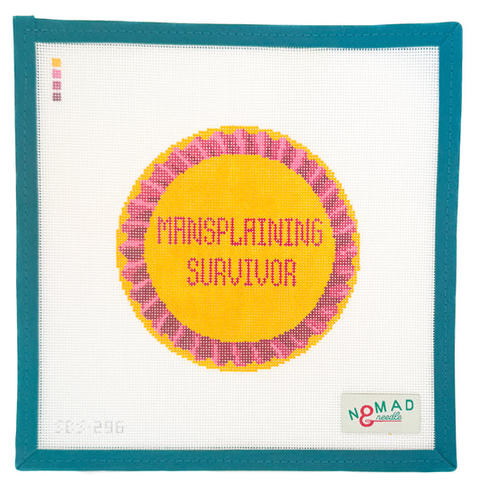 Mansplaining Survivor Needlepoint Canvas